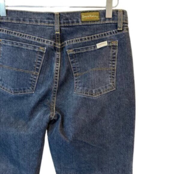 David Kahn | Women's Dark Blue Dark Wash Mid-Rise Boot Cut Denim Jeans Size 6 - Picture 5 of 8